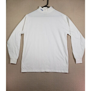 A+ By Sai PDX Sweater Medium White Pullover Sweatshirt Mock Neck Long Sleeve